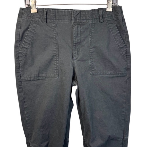 Banana Republic Utility Girlfriend Chino Ankle Pants New Eclipse Coal Size 10 - Picture 10 of 13